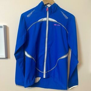 SUGOI Royal Blue Reflective Running Jacket with Silver Accents